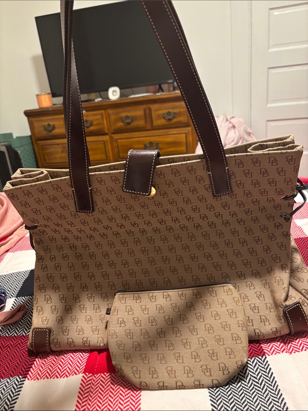 Dooney & Bourke Signature Anniversary Y2K Tote with Coin Pouch